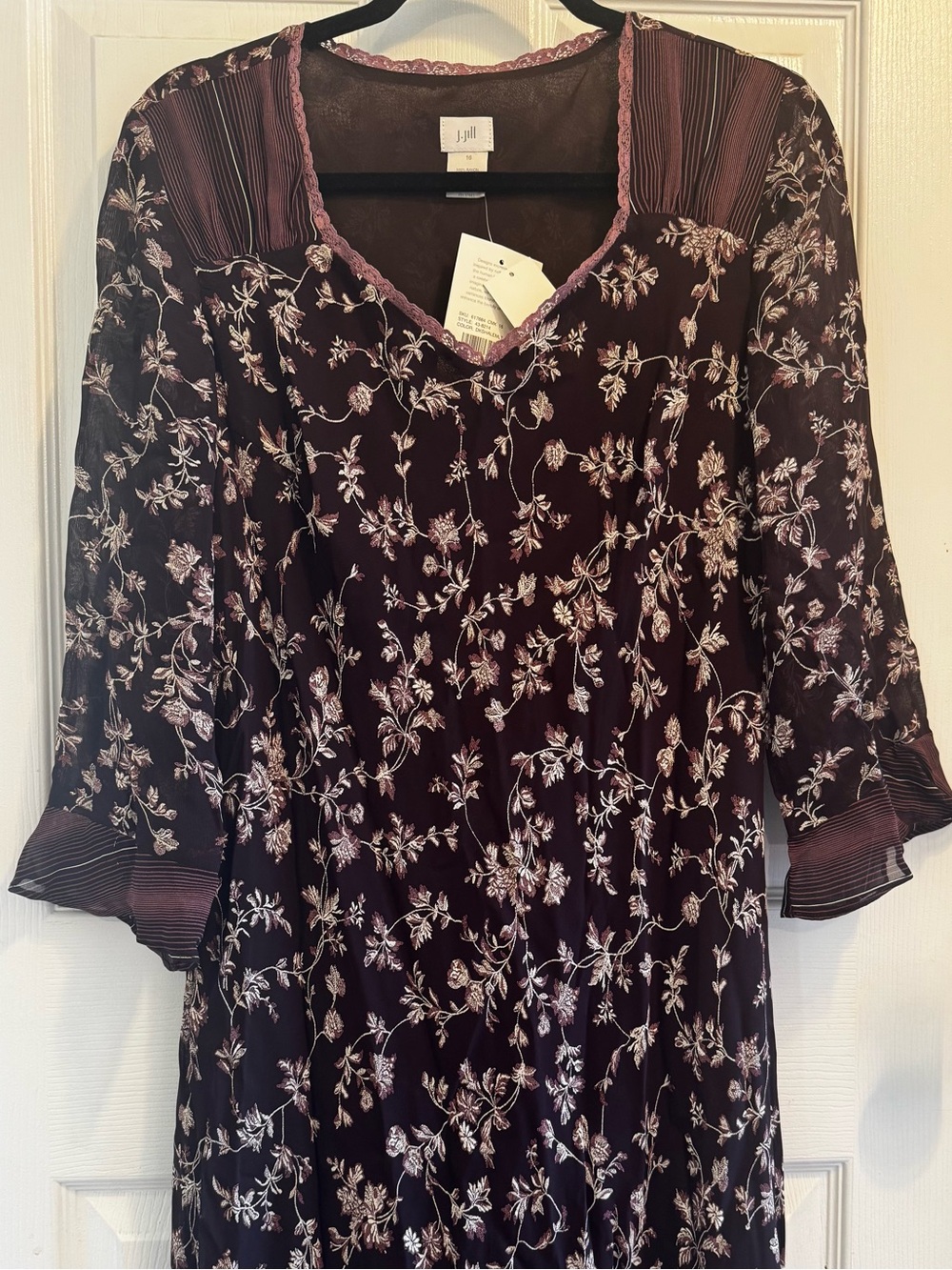 J Jill Mixed Print Midi Dress, NWT Size 16